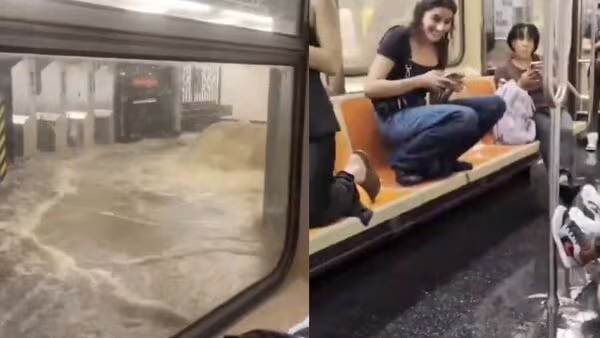 Watch Videos: New York Subway Flooded as Torrential Rain Triggers Flash Floods Across Northeast