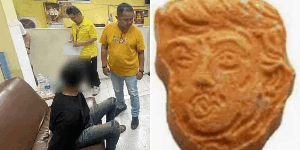 Bangkok Delivery Rider Arrested with Trump-Shaped Ecstasy Pills