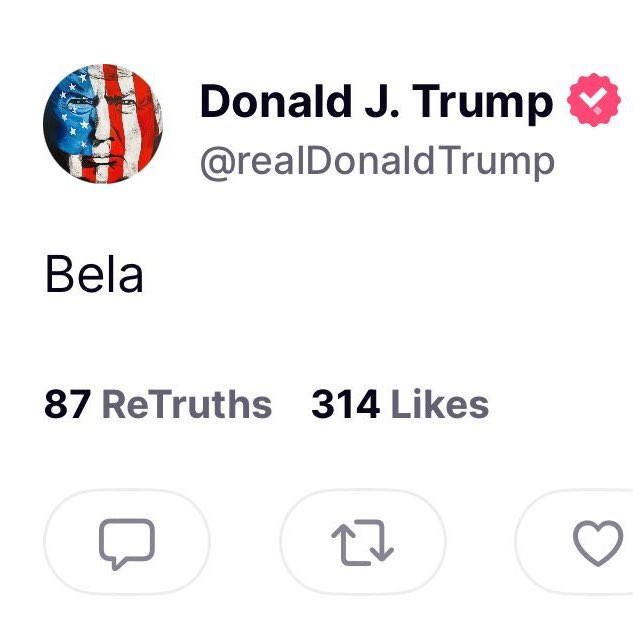 What Is 'Bela'? Donald Trump’s Mysterious Four-Letter Post That Recalls His Infamous 'Covfefe' Moment