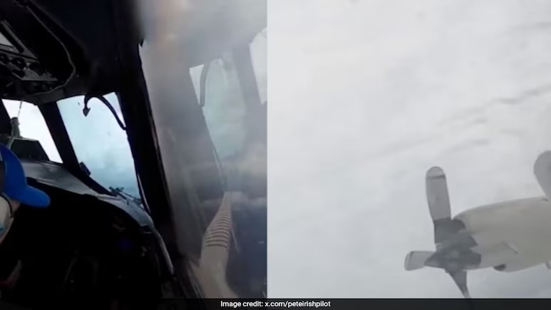 Watch: US Air Force Aircraft Flies Into The Eye of Hurricane Erin