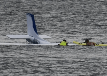 Watch: Small Plane Crashes Into Ocean Near North Carolina’s Oak Island; Pilot Survives