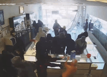 Watch: Elderly California Jewelry Shop Owner Suffers Stroke As Thieves Rob His Store