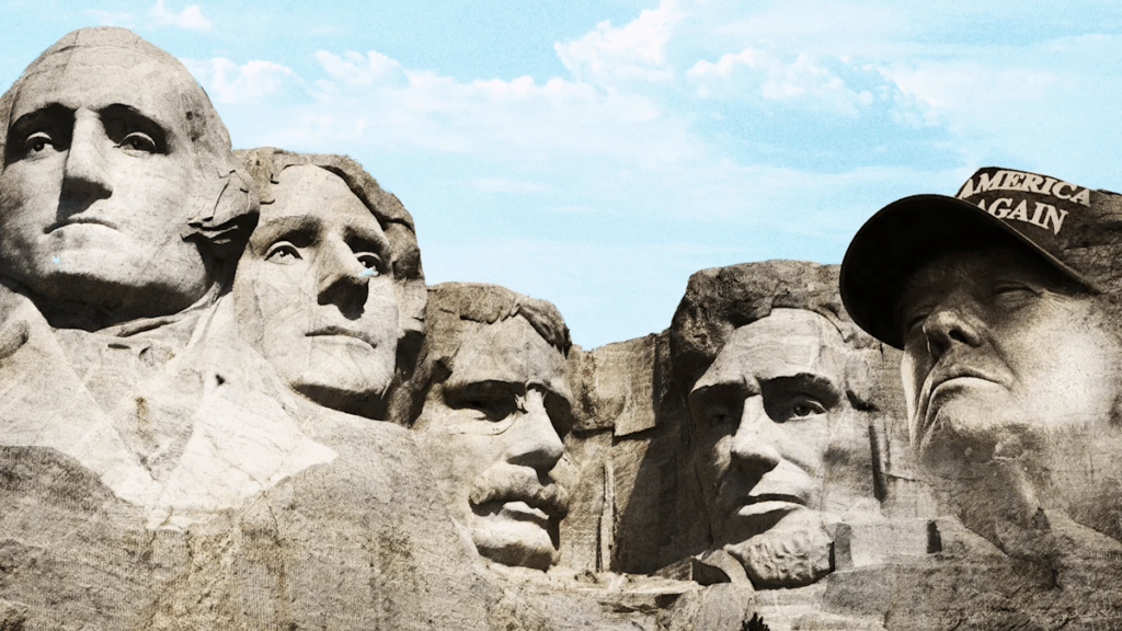 Watch: Donald Trump Tweets AI Video Of His Face on Mount Rushmore