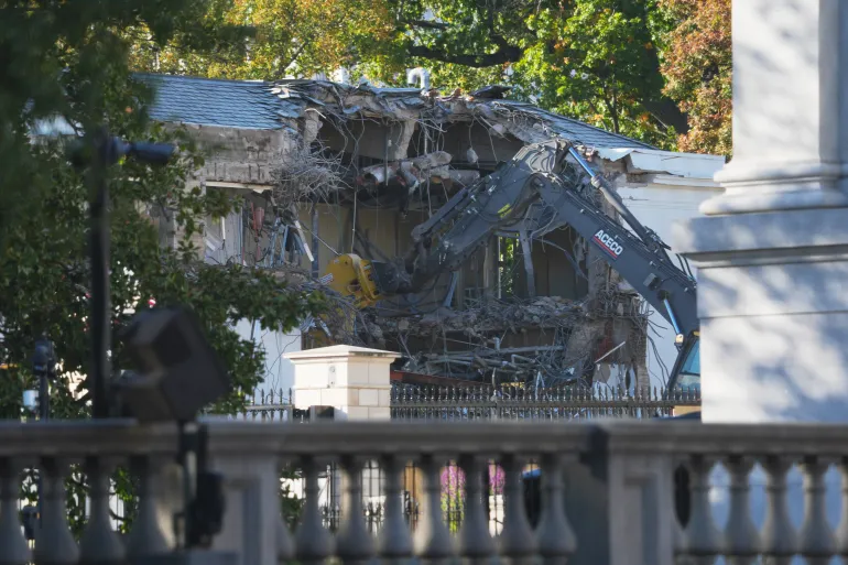 White House’s East Wing Demolished for Trump’s New Ballroom Project