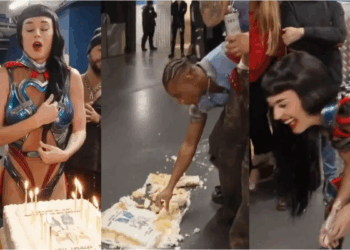 Katy Perry slammed for throwing cake on floor during her 41st birthday celebration