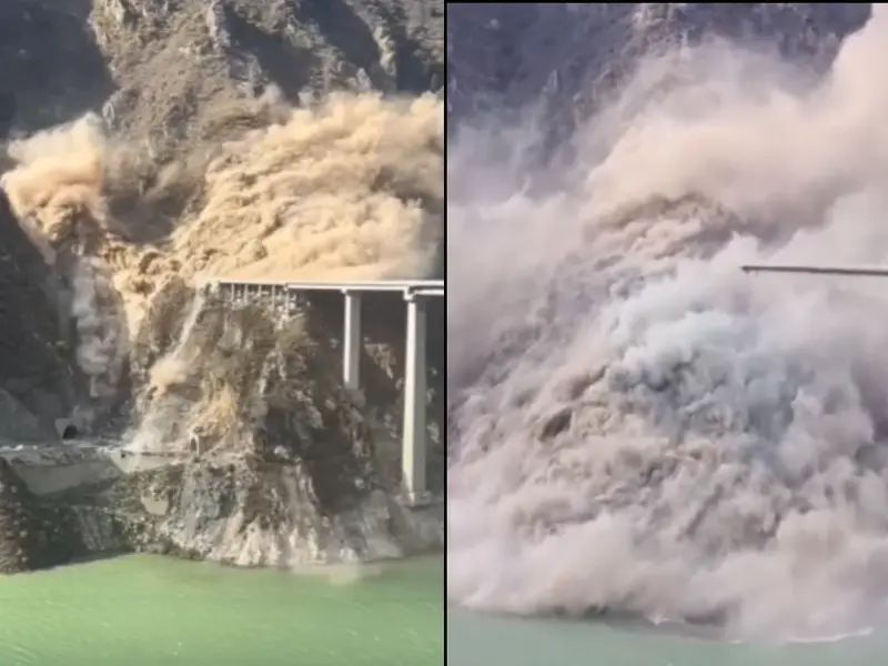 Watch: Newly Built Chinese Bridge Collapses After Mountain Landslide: ‘No Bridge Could Withstand This’