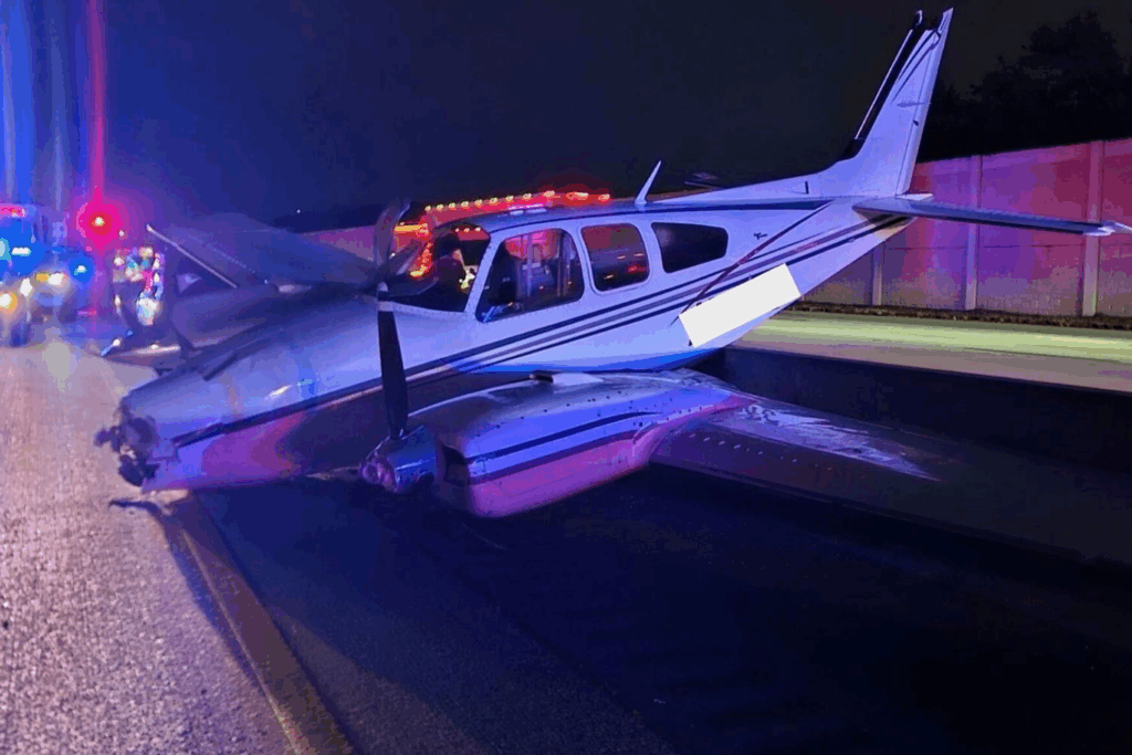Watch: Plane Makes Emergency Landing on Florida’s I-95, Hits Car