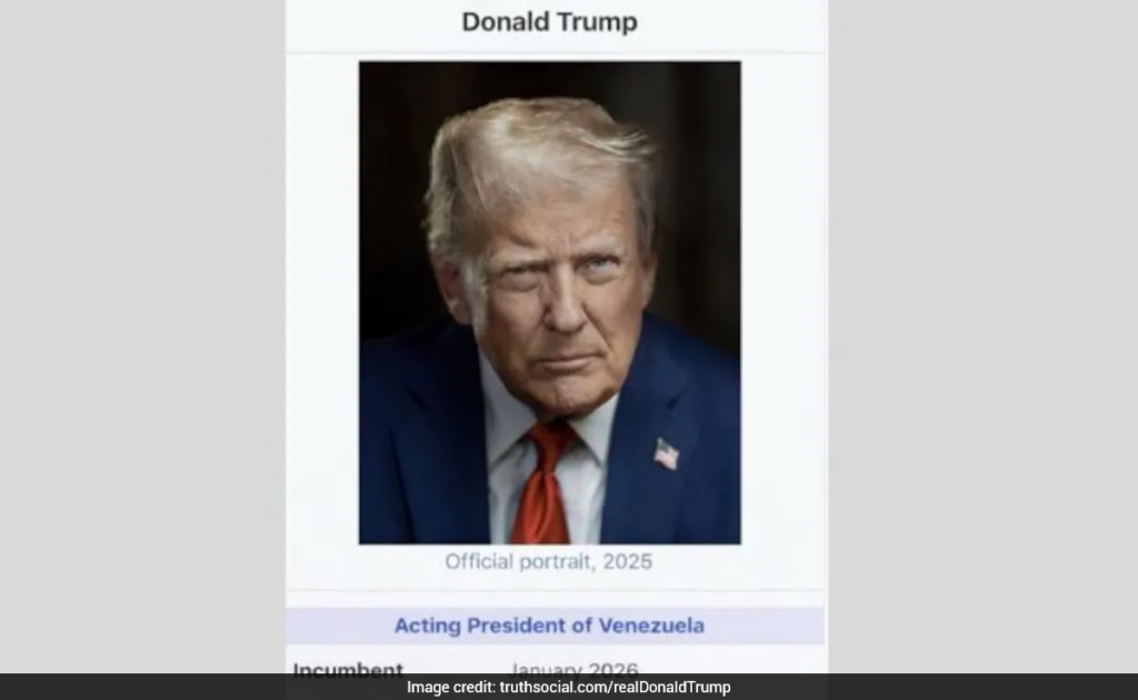 Trump Declares Himself ‘Acting President of Venezuela’ in Viral Truth Social Post Amid Maduro Turmoil