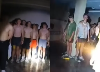 Watch: Viral University of Iowa Frat Video Shows 56 Shirtless Students Standing Silent