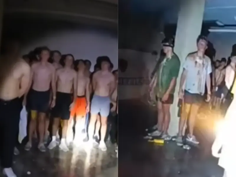 Watch: Viral Iowa Frat Video Shows 56 Shirtless Students Standing Silent