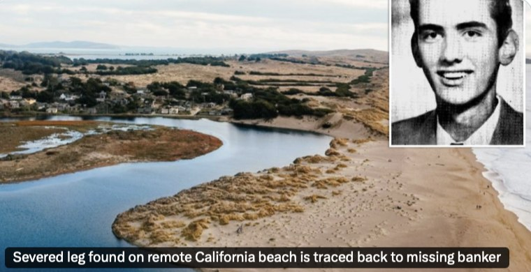 Severed Leg Found on A California Beach Traced Back to Banker Missing Since 1999