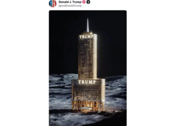 Trump Shares AI Image of ‘Trump Tower on Moon,’ Sparks Buzz