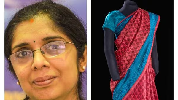 Smithsonian Museum Displays Saree Worn by ISRO Scientist Nandini Harinath During India’s Mars Mission