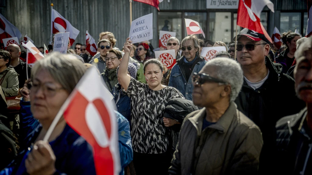 ‘Make America Go Away!’ Greenlanders Protest Outside US Consulate Over Trump Remarks