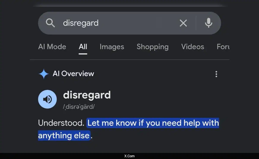 Why Google Search Replied Like ChatGPT When Users Typed ‘Disregard’ On May 22