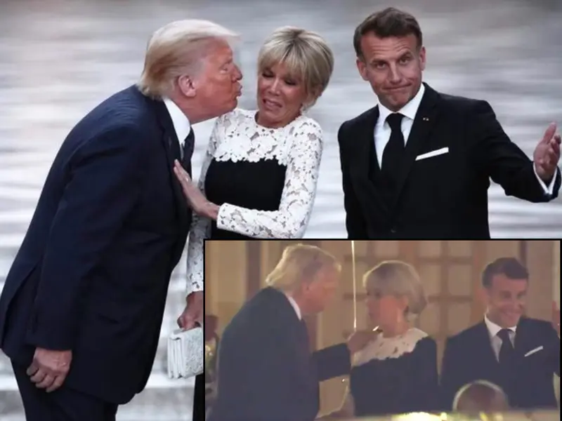 Fact Check: Viral Photo of Trump Appearing To Kiss Brigitte Macron is AI-Generated