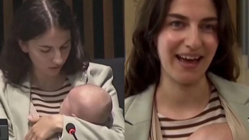 Sweden's Romina Pourmokhtari Brings Baby to EU Climate Meeting, Spotlighting The Country's Parental Leave Model