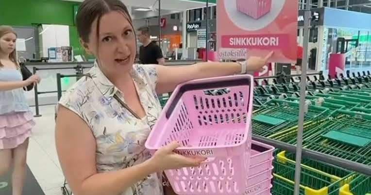 What Are Finland's Viral Pink Dating Baskets? The Grocery Store Trend Explained