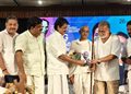 AICC General Secretary K. C. Venugopal, MP, released Gandhiji for Our Times by presenting its first copy to Tushar Gandhi, Mahatma Gandhi’s great-grandson. The event was held at the Mohammed Abdur Rahiman Sahib Memorial Hall in Kozhikode.