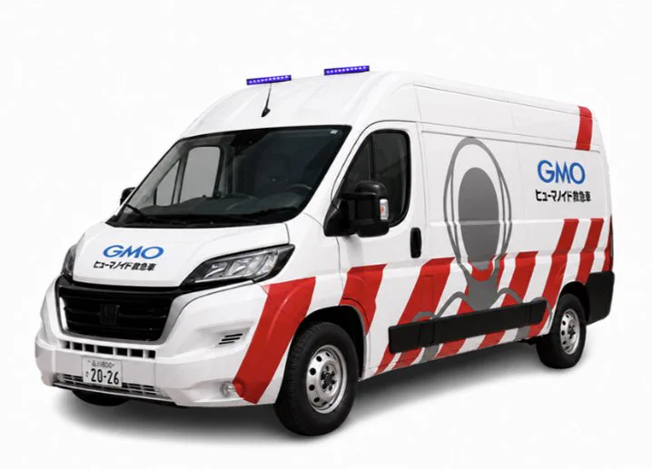 Japan's GMO has launched a mobile “ambulance” for humanoid robots, carrying engineers, spare parts and replacement robots to breakdown sites.