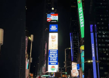 Times Square Lit Up: Indian Diaspora Celebrates PM Modi’s Birthday on Iconic Billboard
