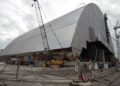 The New Safe Confinement arch at the Chernobyl Nuclear Power Plant
