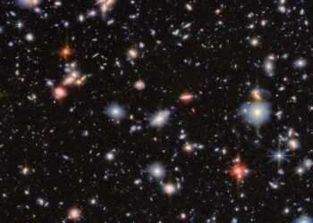 James Webb Space Telescope view of the Hubble Ultra Deep Field, showing thousands of distant galaxies