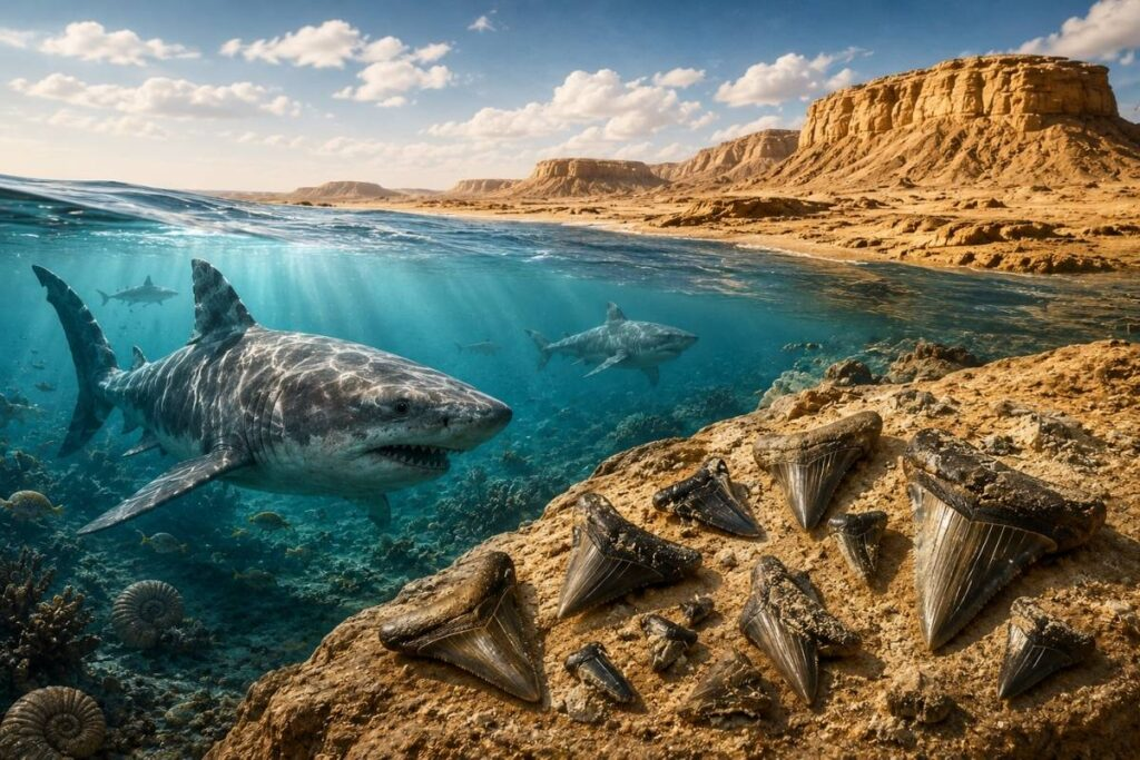 14 Fossil Shark Teeth Reveal an Ancient Marine World Beneath Egypt's Sahara