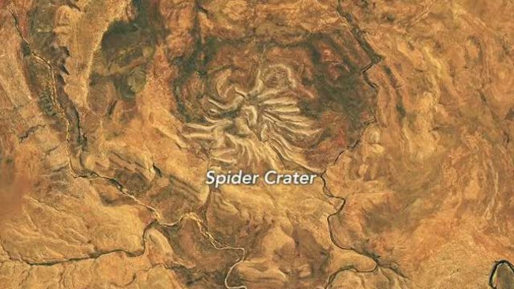 NASA Satellite Reveals Giant Spider-Shaped Crater in Australia's Outback