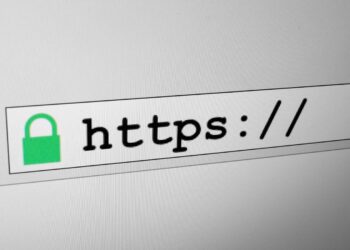 A padlock and https:// in a web browser's address bar
