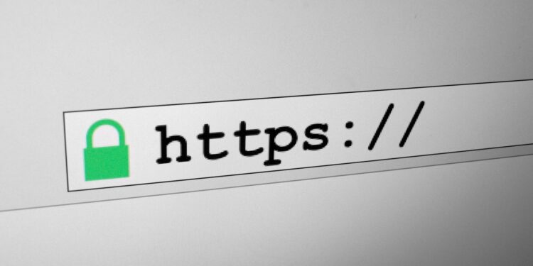 A padlock and https:// in a web browser's address bar